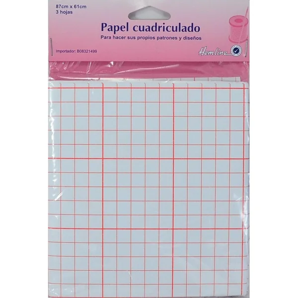 Papel Cuadriculado Hemline 87x61 cm: 3 Hojas