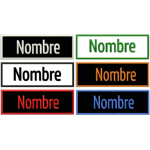 Parche Bordado de Nombre Personalizable Reutilizable