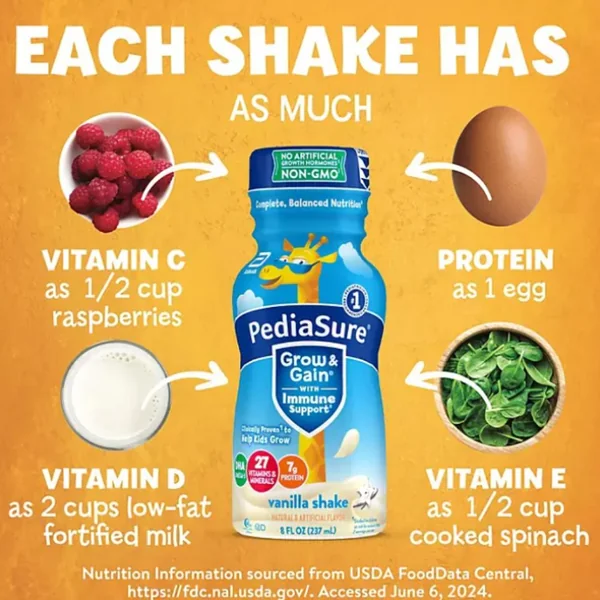 Pediasure 24 Und Includes Optigro Plus Shake Vanilla - Imagen 3