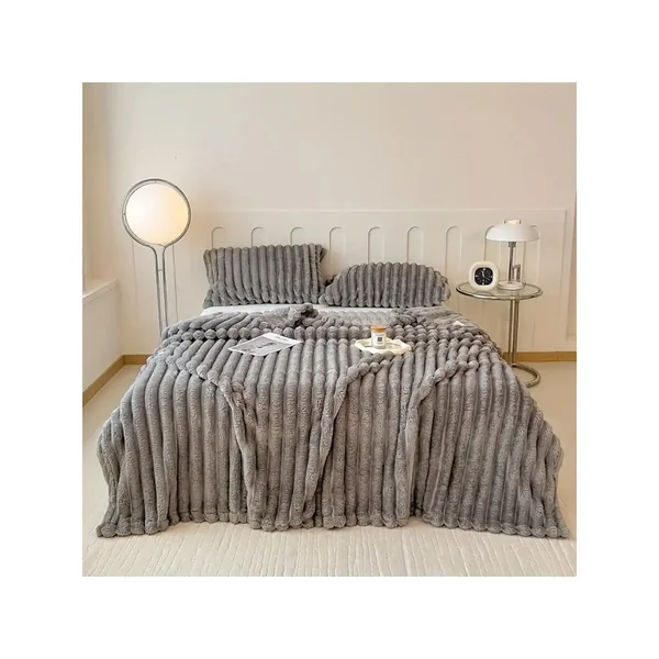 Plaid deken - 100 x 150 cm - Grijs - Imagen 2