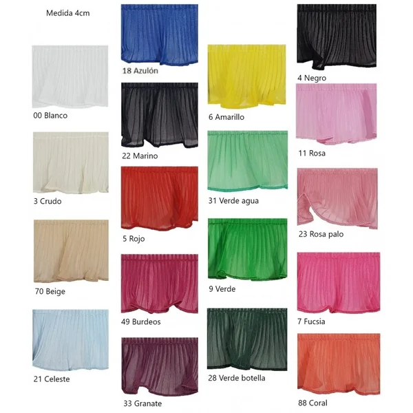 Plisado de Organza 4cm