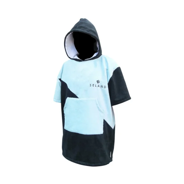 PONCHO AZUL/GRIS INFANTIL