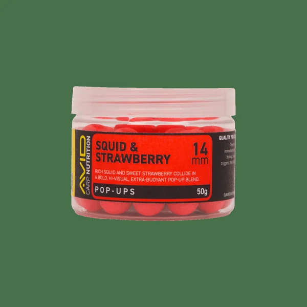 Pop-up Squid & Strawberry - 14mm - Rojo