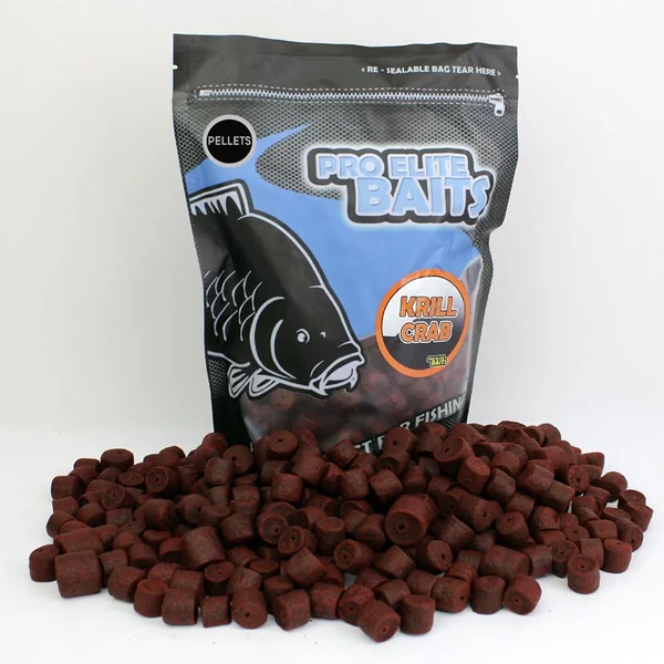 Pro Elite Baits Krill Crab Attractors Pellets Drilled 14-20mm