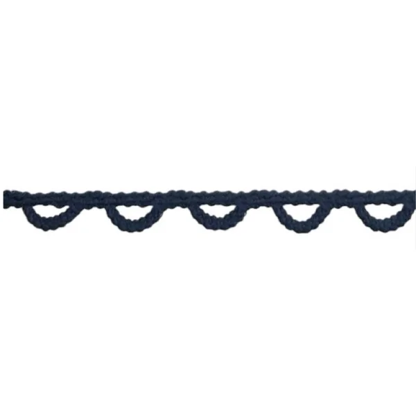 Puntilla hilo azul marino montaña 1 cm PC48-7
