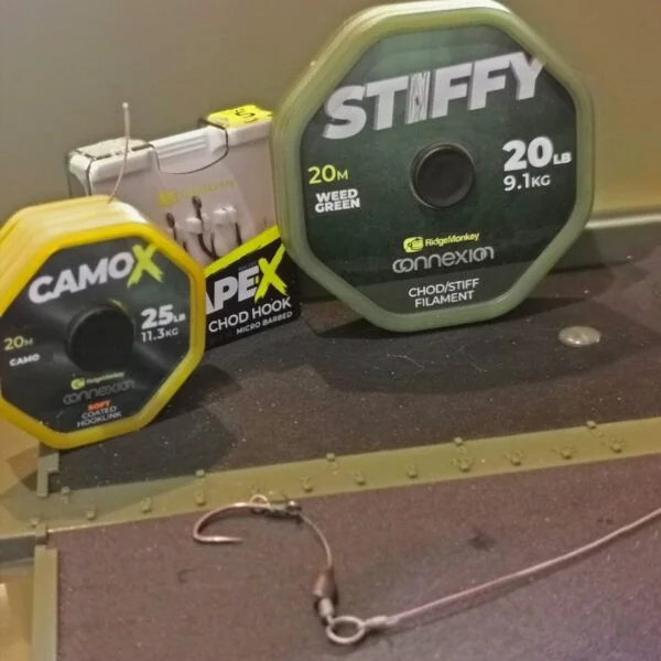 RidgeMonkey Connexion CamoX Soft Coated Hooklink 25lb - Imagen 3
