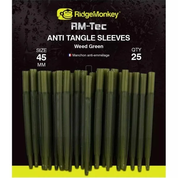 RidgeMonkey RM-Tec Anti Tangle Sleeves Weed Green Long