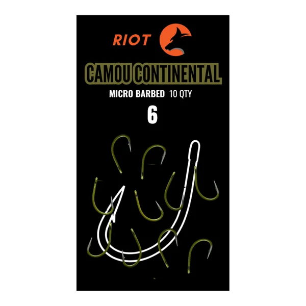 Riot Camou Continental Micro Barbed Size 6 10uds