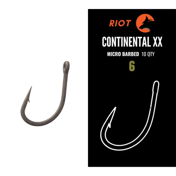 Riot Continental Micro Barbed Size 4 10uds