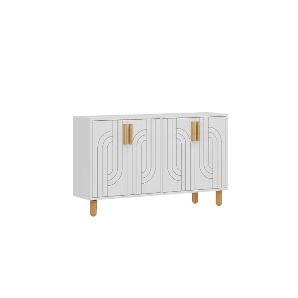 Rodney" houten dressoir - 120 x 29 x 73 cm - Wit
