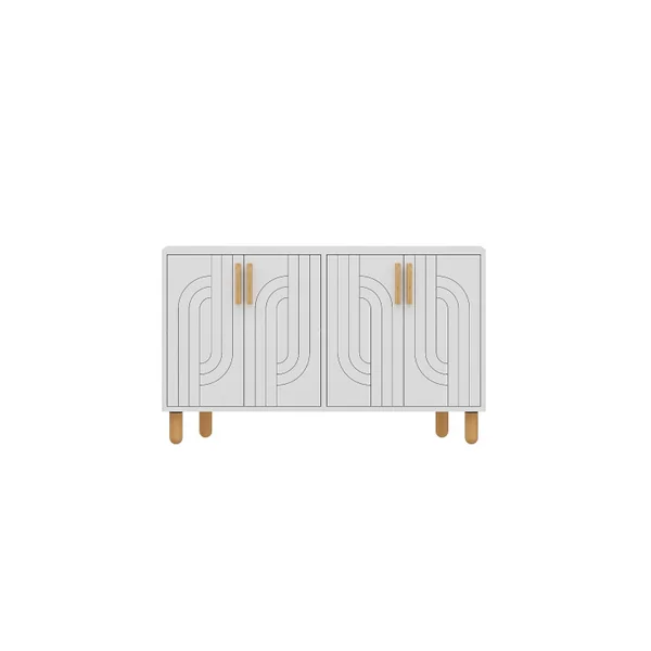 Rodney" houten dressoir - 120 x 29 x 73 cm - Wit - Imagen 6