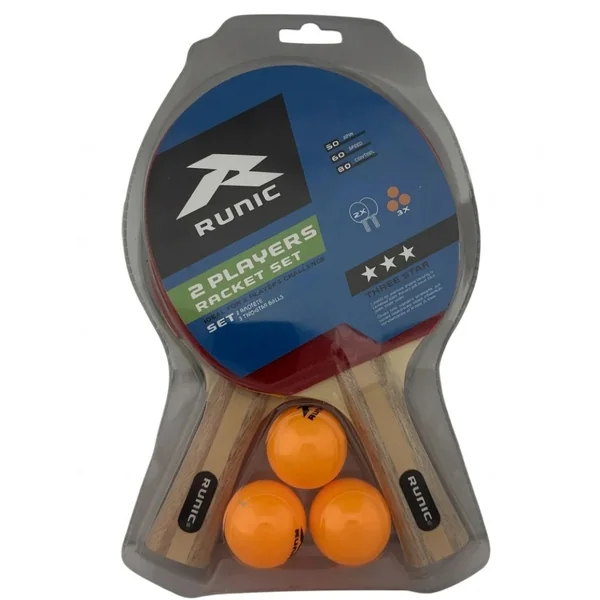 Runic Set De Ping Pong Three Star 2Jugadores - Imagen 2