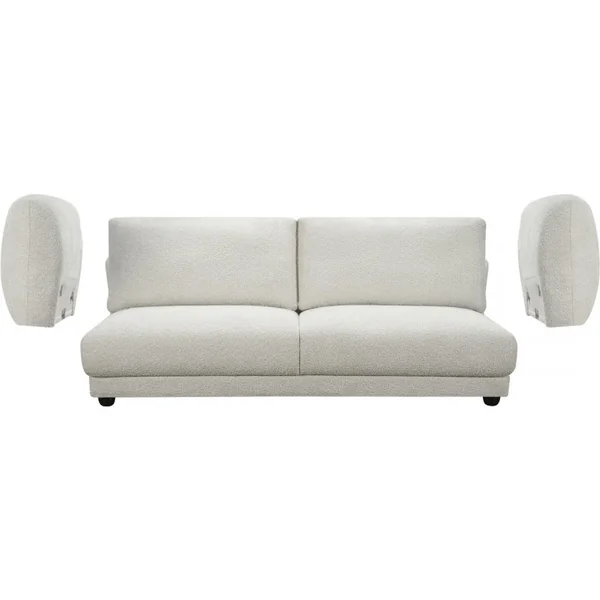 "Saint Germain S" Chenille Stof Rechte Bank - 3 Zits - Beige - Imagen 3