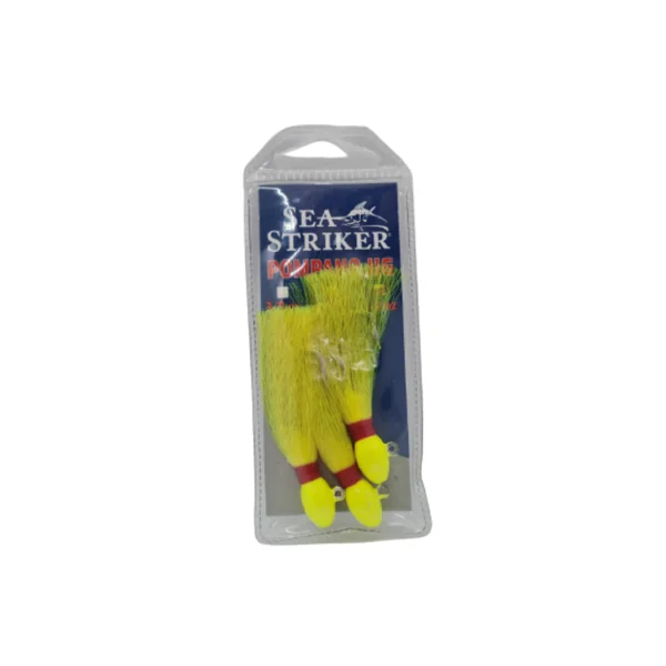 Sea Striker 10 Pompano Jig 1/4oz Chartreuse 3Pk - Imagen 3