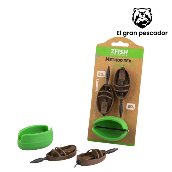 Set 2 Cebadores + Molde Method Zfish ZFX 20-30gr