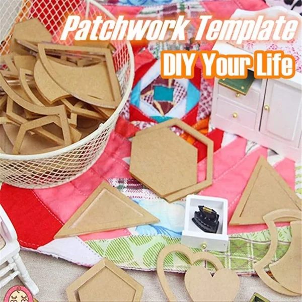 Set de Plantillas de Patchwork Multiforma - 55 Unidades Desmontables - Imagen 9