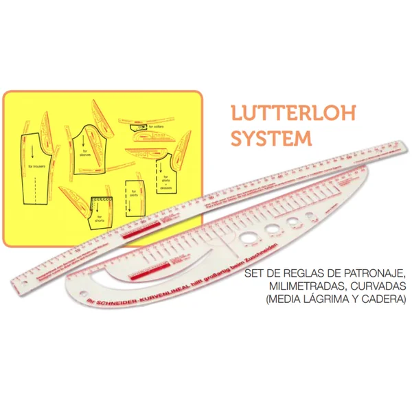 Set de Reglas de Patronaje Lutterloh