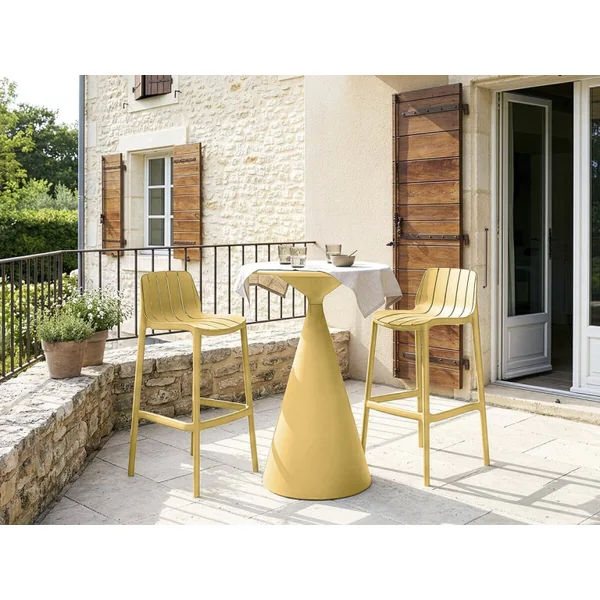 Set van 2 "Vaena" stapelbare tuinstoelen - Geel - Imagen 2
