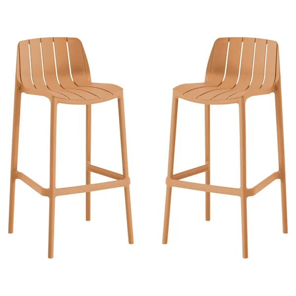 Set van 2 "Vaena" stapelbare tuinstoelen - Oranje