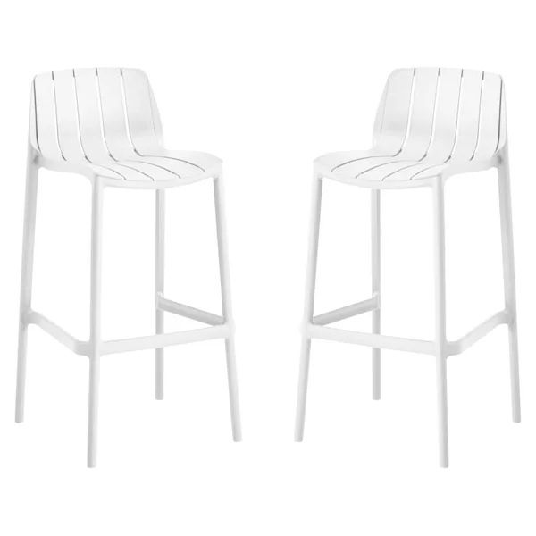 Set van 2 "Vaena" stapelbare tuinstoelen - Wit