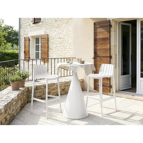 Set van 2 "Vaena" stapelbare tuinstoelen - Wit - Imagen 2