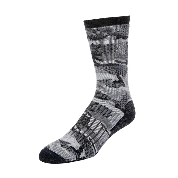 Simms Merino Midweight Hiker Sock wading socks hex flo camo carbon