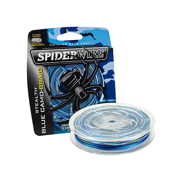 SPIDER WIRE STEALTH BRAID BLUE CAMO 300YDS