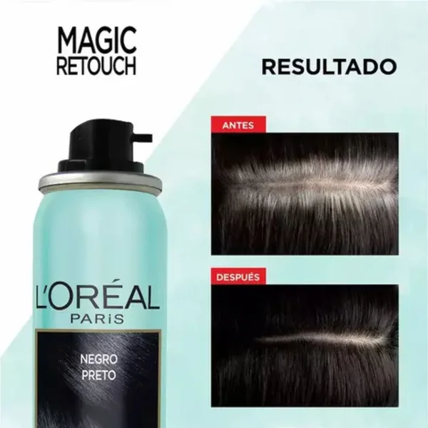 Spray Cubre Canas Loreal Magic Retouch Negro 75 ml - Imagen 3