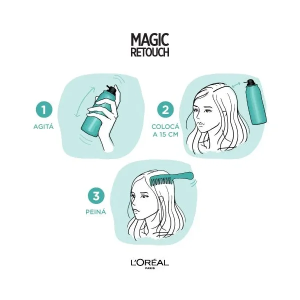 Spray Cubre Canas Loreal Magic Retouch Negro 75 ml - Imagen 4