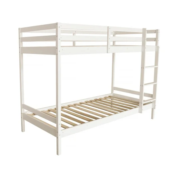 Stapelbed hout kinderbed bed 90 x 190 cm "Lionel" - Wit