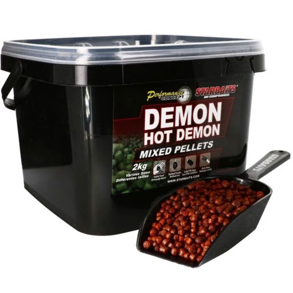 Starbaits Hot Demon Mixed Pellets 2kg + Pala