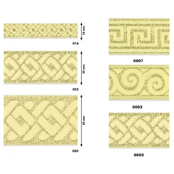 Tapacosturas Dorado con Diseño Grecorromano