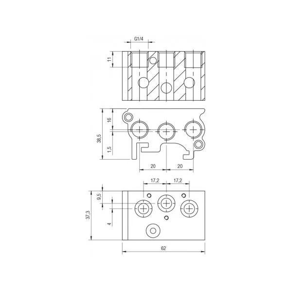 TERMINAL POSTERIOR CON BASE INTEGRADA REF. 01VB2 AIGNEP