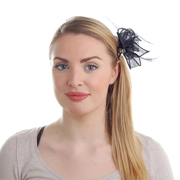 Tocado con flor Wendy Clip-On de Failsworth - Azul Marino
