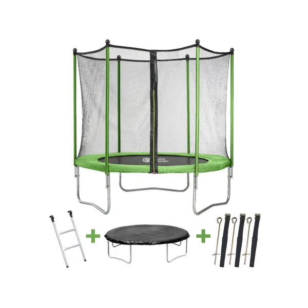 Trampoline buiten outdoor "Yoopi" - Ø 244 cm - Groen