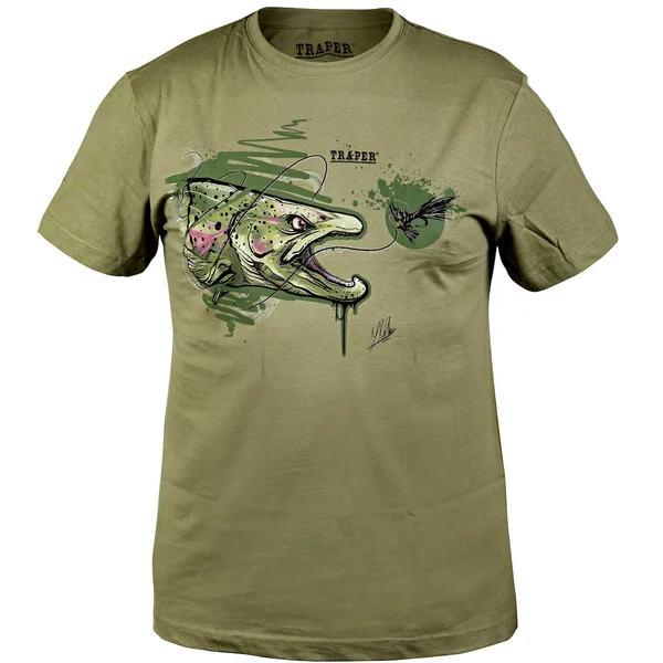 Traper Art Camiseta Trucha caqui claro