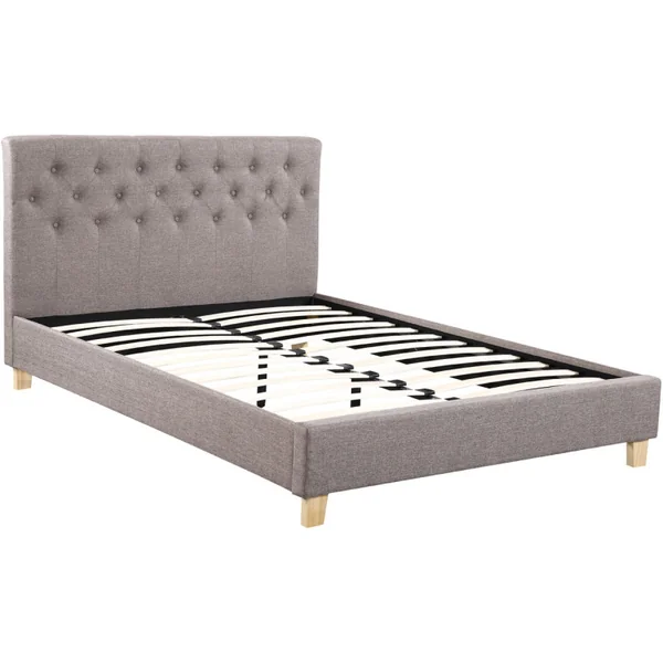 Tweepersoonsbed bed bedframe "Emmy" - 140 x 190 cm - Taupe - grijs bruin
