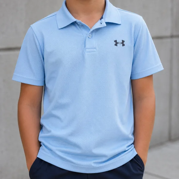 Under Armour Franela Para Niños Performance Polo Color Horizon Blue
