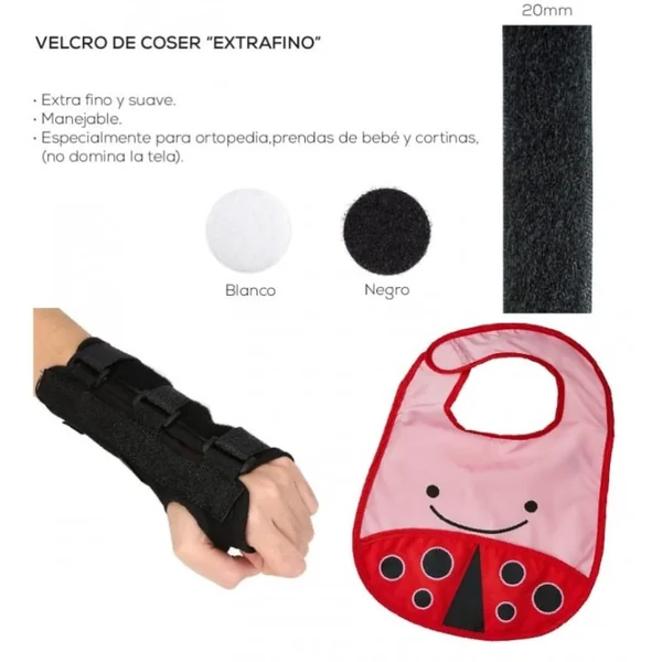 Velcro de Coser Extrafino y Suave - 20mm