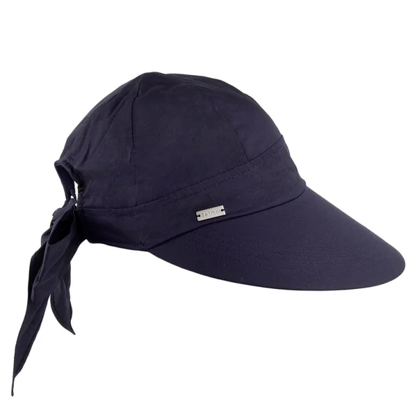 Visera Face Framer de algodón de Betmar - Azul Marino