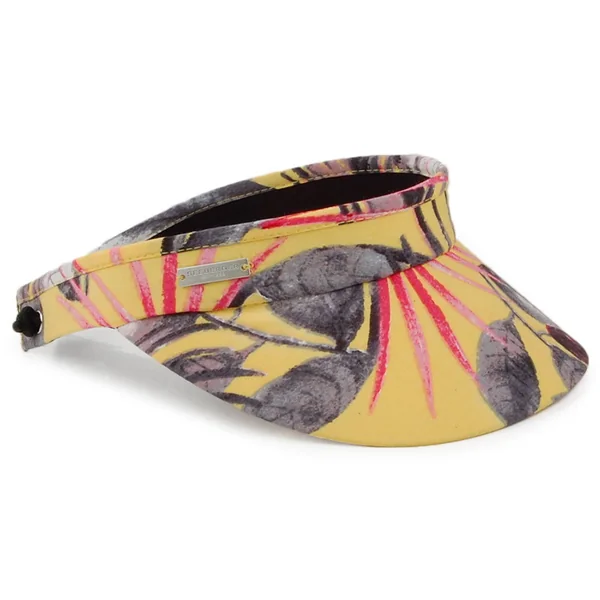 Visera Palm Tree Print de Seeberger - Amarillo - Imagen 2