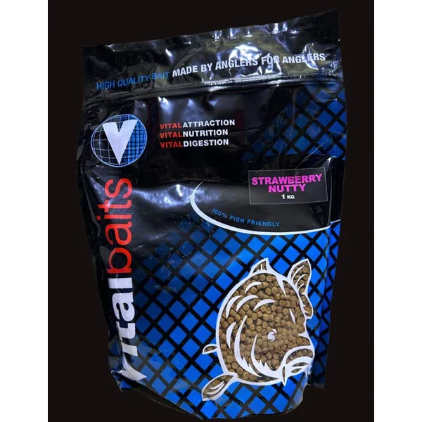Vitalbaits Pellets Strawberry Nutty 4mm 1kg