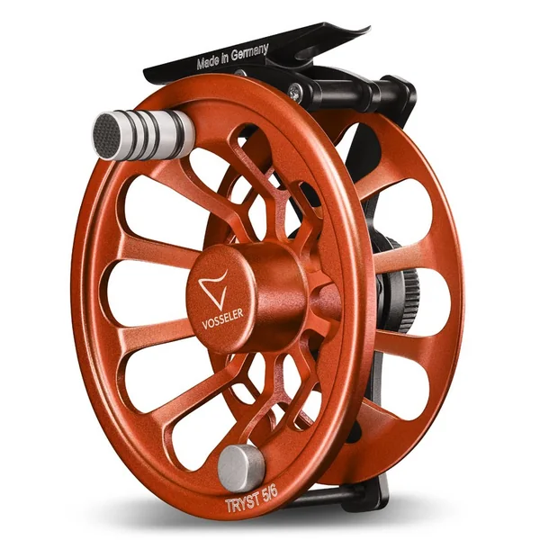 Vosseler Tryst carrete de mosca de aluminio naranja