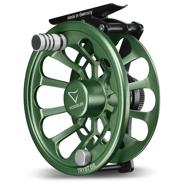 Vosseler Tryst carrete de mosca de aluminio verde