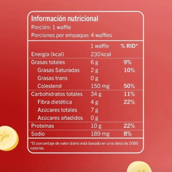 Waffit Waffles Cambur 4 Und 550g - Imagen 2