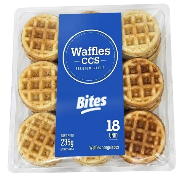 Waffle Belga Tipo Bite 18 Und Waffle Ccs