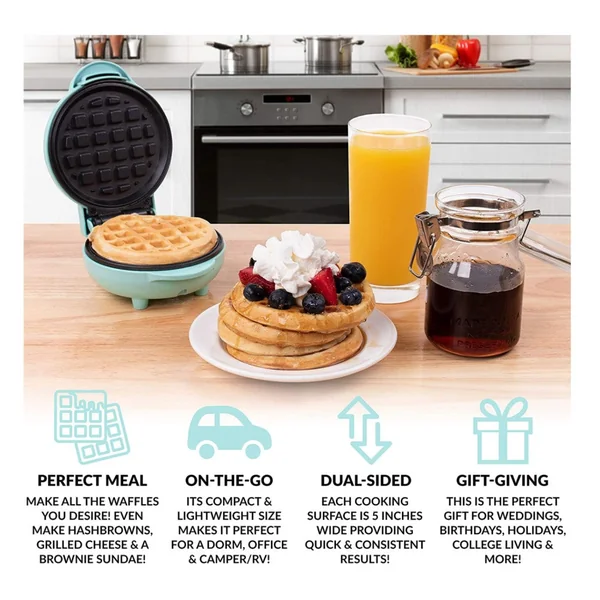 Waffle Maker MyMini Redonda Color Verde I’m - Imagen 4