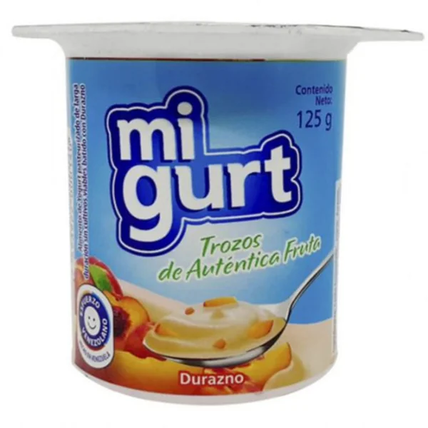 Yogurt de Fruta Migurt Durazno con trozos 125gr