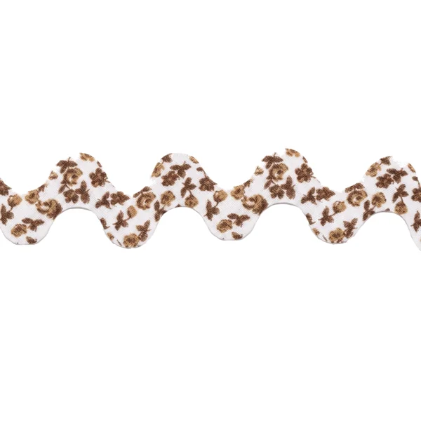 Zig Zag Flores Marrón Ancho 30mm
