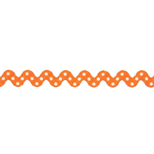 Zig zag lunares naranja/blanco 1,6 cm